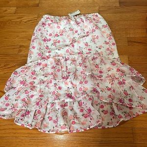Kids Long Floral Skirt